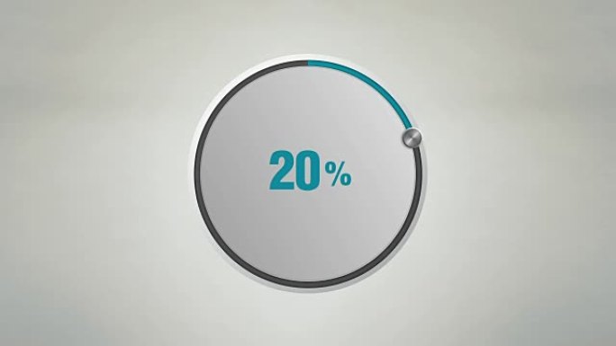 表示20% 的圆圈拨号动画。