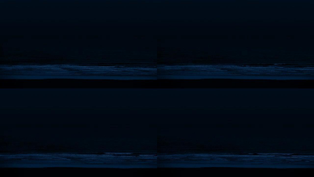 黑暗中的海浪