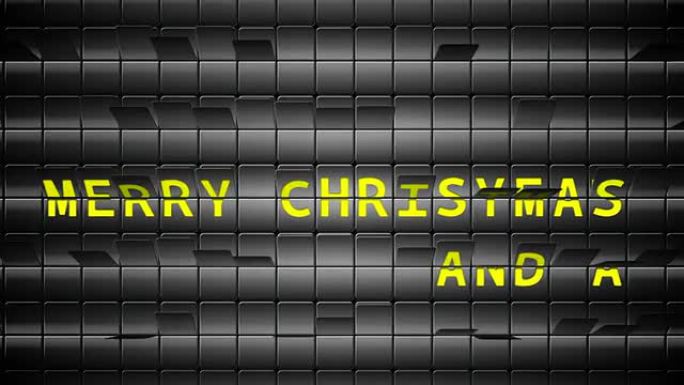 黑色滚轮板上的圣诞快乐信息