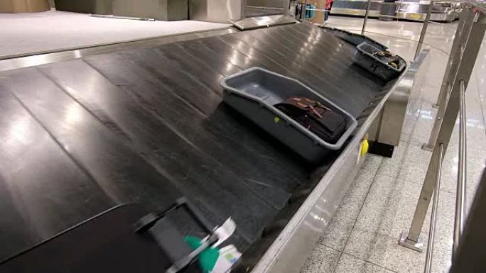 行李带在韩国仁川机场移动