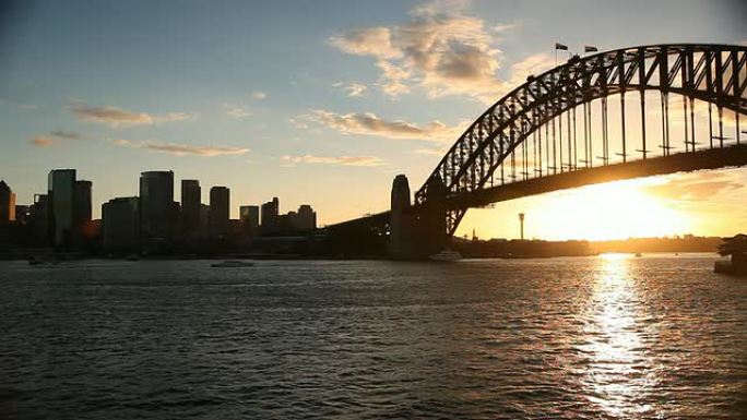悉尼海港大桥和天际线
