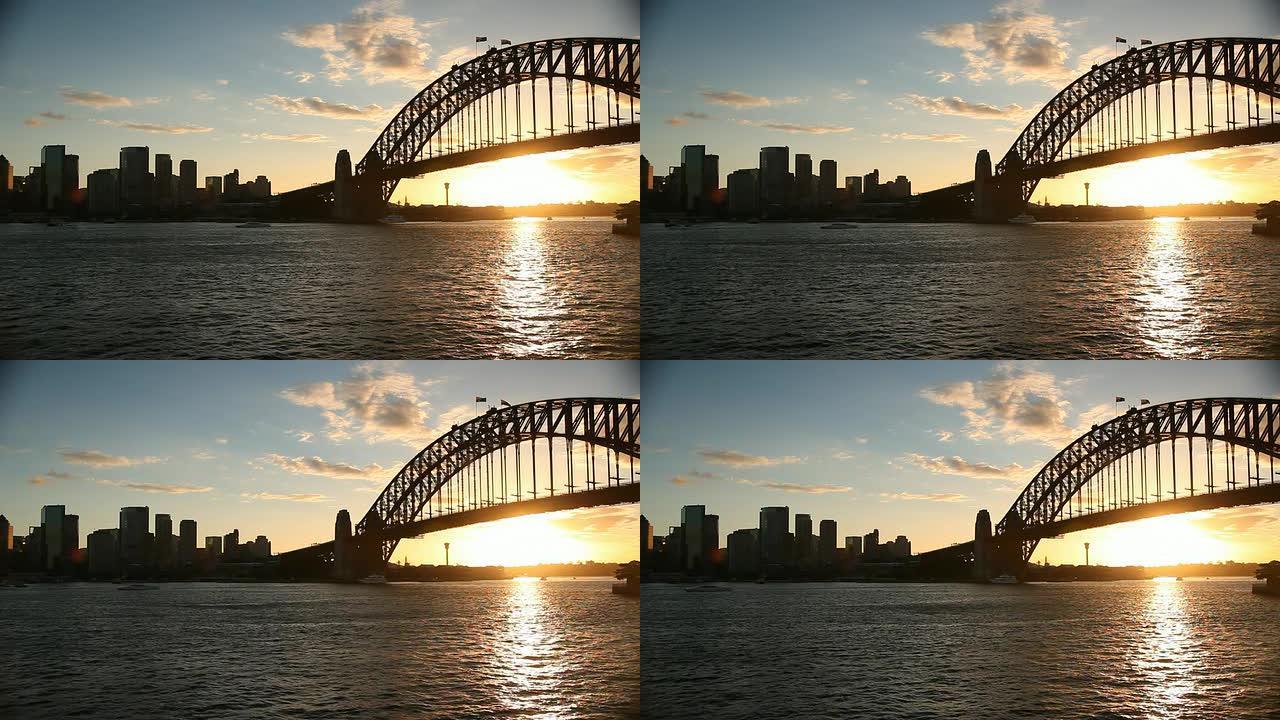 悉尼海港大桥和天际线