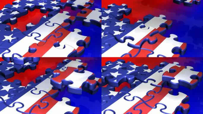 可循环的，谜题中的美国国旗