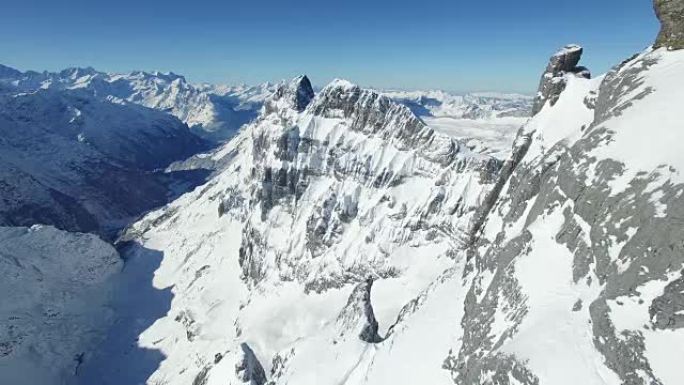 Aerial view of winter resort landscape for winter 