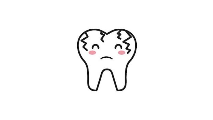病残卡通牙齿人物卫生牙科
