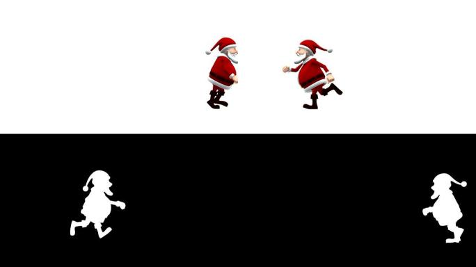 圣诞老人在屏幕上奔跑-中等