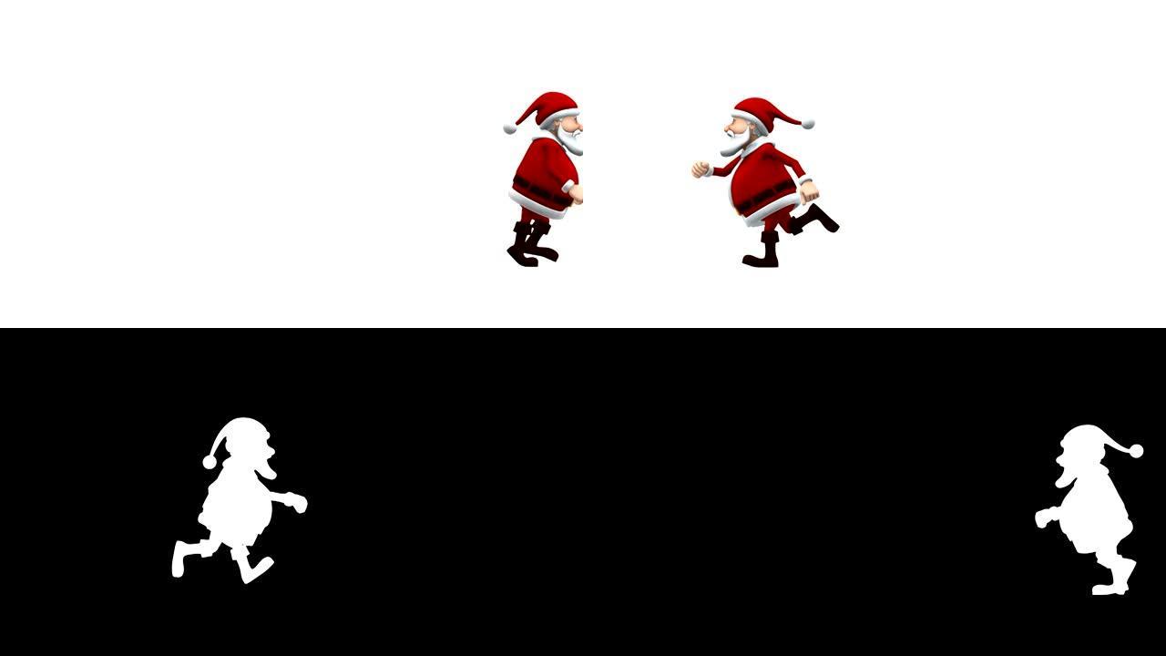 圣诞老人在屏幕上奔跑-中等