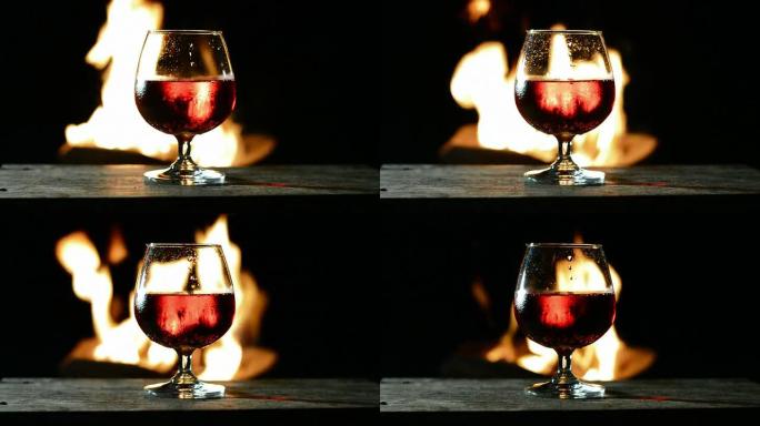 酒杯和火焰酒杯和火焰