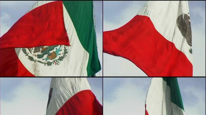 挥舞墨西哥国旗