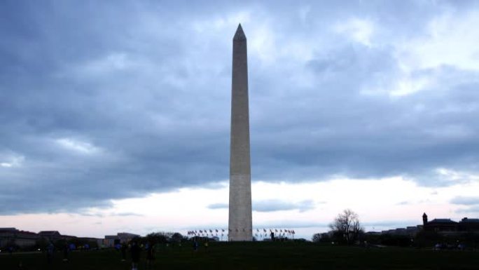 时间流逝-华盛顿纪念碑的黄昏
