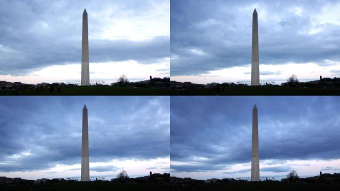 时间流逝-华盛顿纪念碑的黄昏