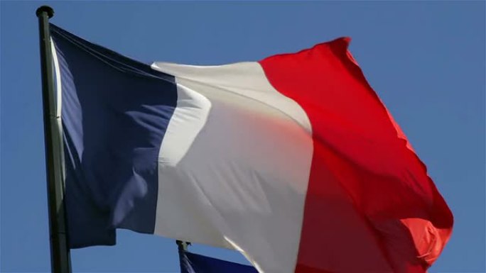 风中的法国国旗