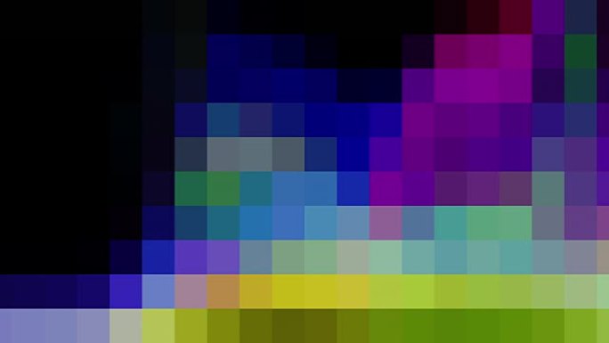 黑色背景上的像素化RGB光谱