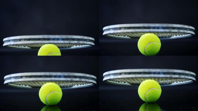 4k工作室的网球和球拍