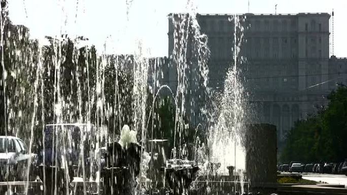 国会大厦国会大厦罗马尼亚、喷泉
