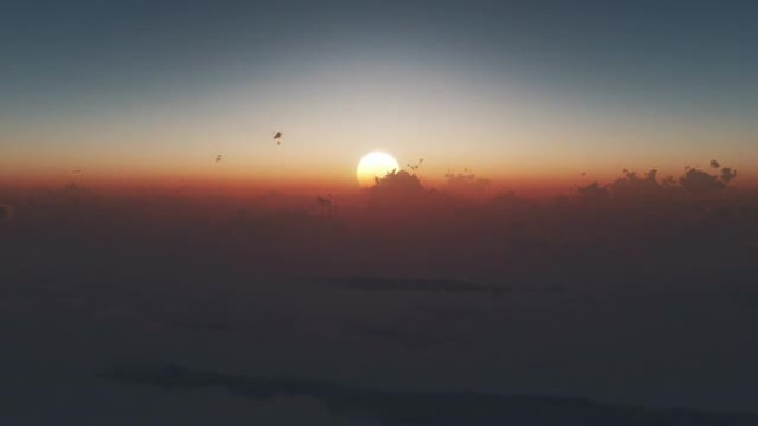 黄昏之上的日出