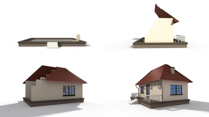 建筑房屋的延时动画