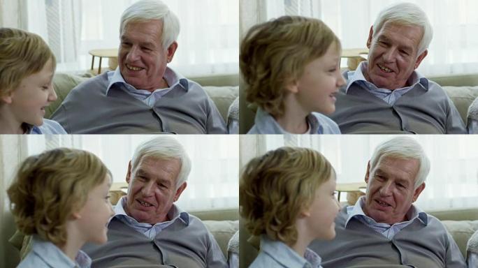 爷爷和孙子聊天
