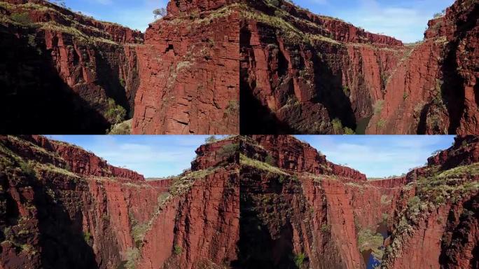 无人机飞越澳大利亚狭窄的峡谷