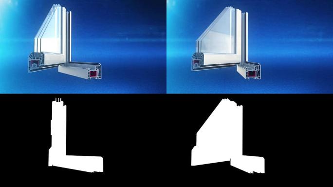 窗户塑料轮廓切割动画