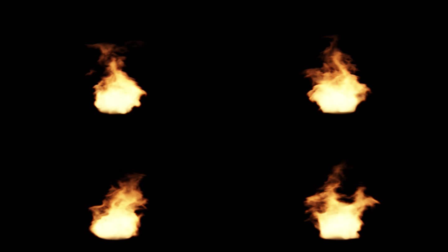 火堆火把火苗一束火燃烧 火焰视频素材下载