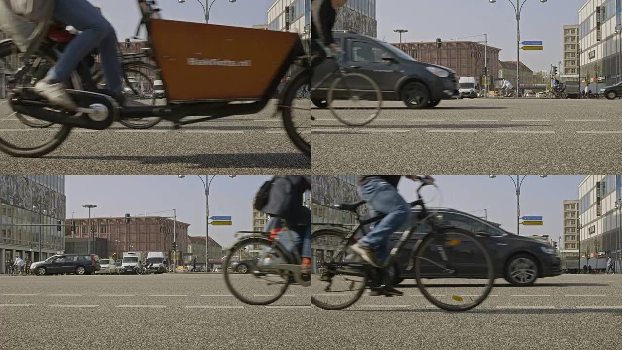 柏林市中心的自行车上下班