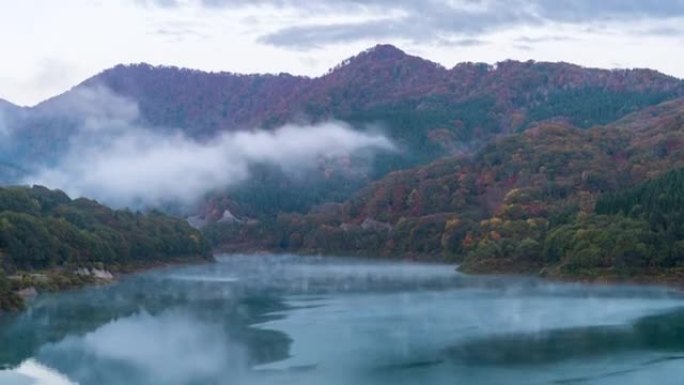 延时: 日本秋田玉川大坝日出