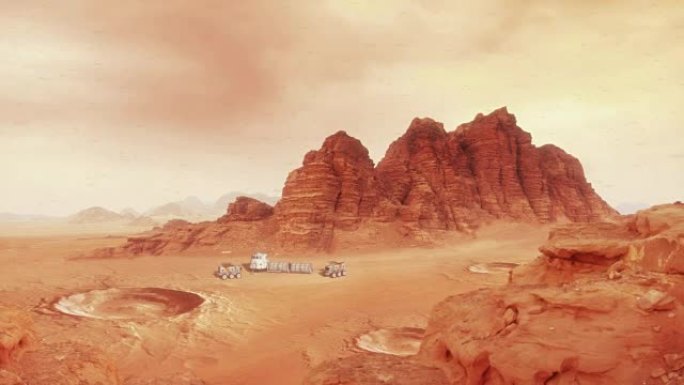 火星景观一号-带有Hab和Rover