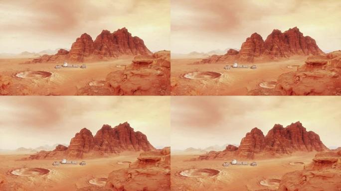 火星景观一号-带有Hab和Rover