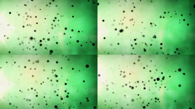 深色粒子背景循环-淡绿色（全高清）