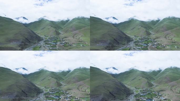 高原山谷村庄 西藏农牧区西藏农民农民区域