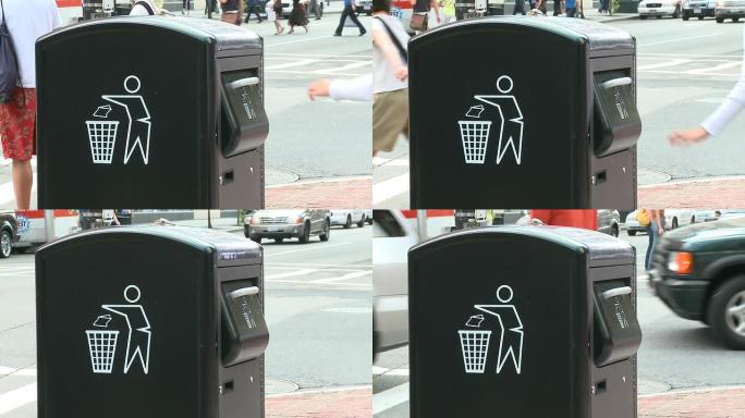 高清: 城市垃圾桶