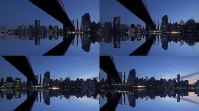 全景拍摄的纽约多层次的建筑。美国的大城市。