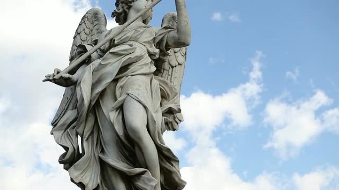 Castel Sant‘Angelo桥上雕像的视频
