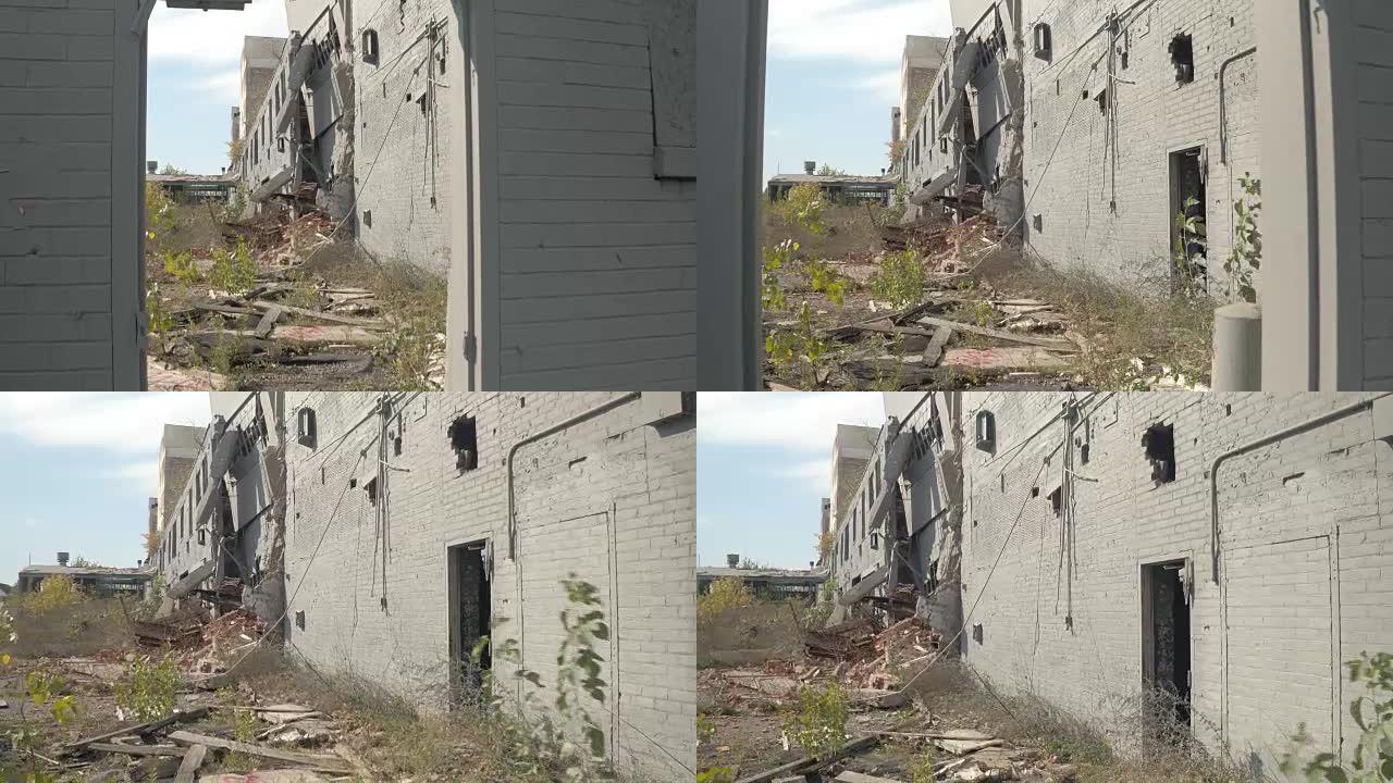 特写: 探索废弃的费舍尔身体工厂的废墟，美国