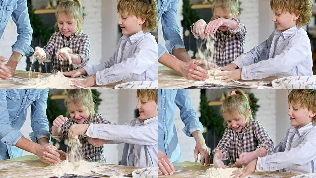 儿童烘烤食物时接触面粉