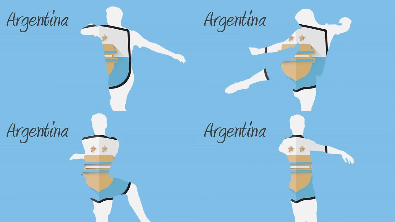 阿根廷世界杯2014动画与球员