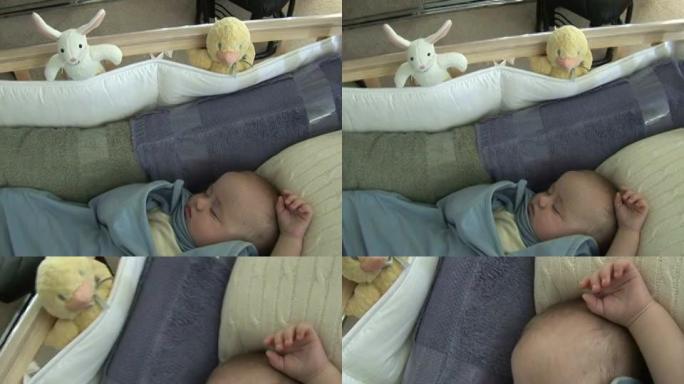 安全和保护-熟睡的婴儿
