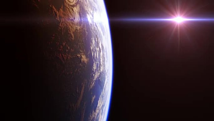 从太空可以看到地球的美丽景色。4K.无缝循环。