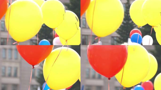 彩色氦气球