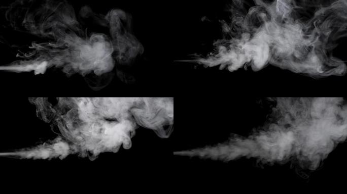 慢动作中的烟雾蒸汽。