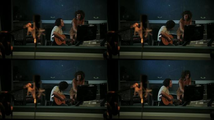 录音室里的音乐家