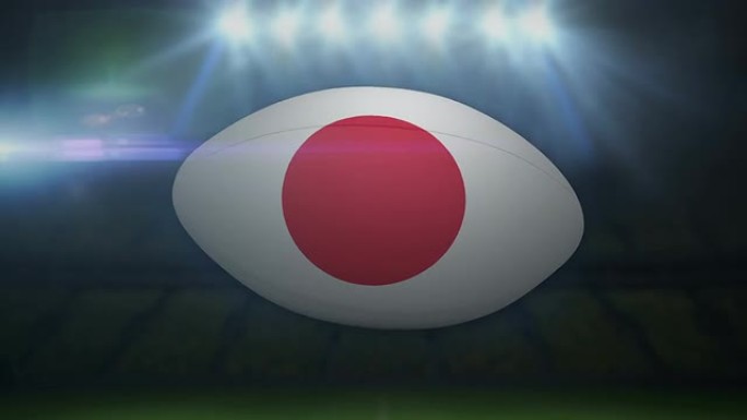 体育场内闪烁的日本橄榄球