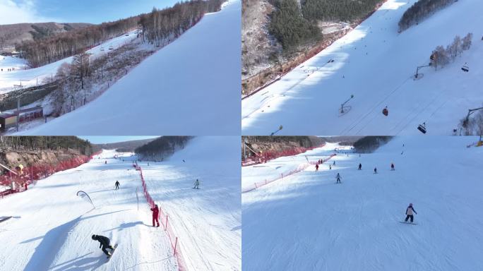 滑雪场航拍空镜4k60fps
