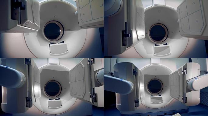 大型断层扫描仪的工作过程。4K。