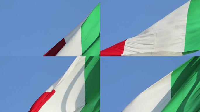 真正的意大利国旗和天空无名之辈