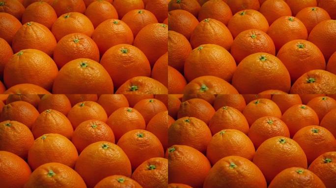 在许多橘子上移动