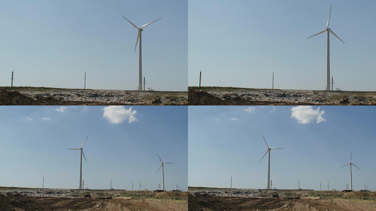 生态悖论风力发电机风车风电网风能清洁能源