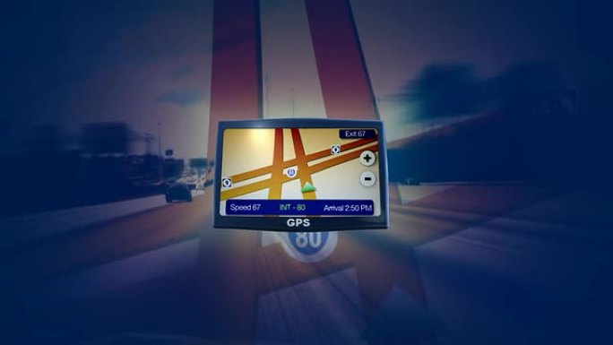GPS和道路背景