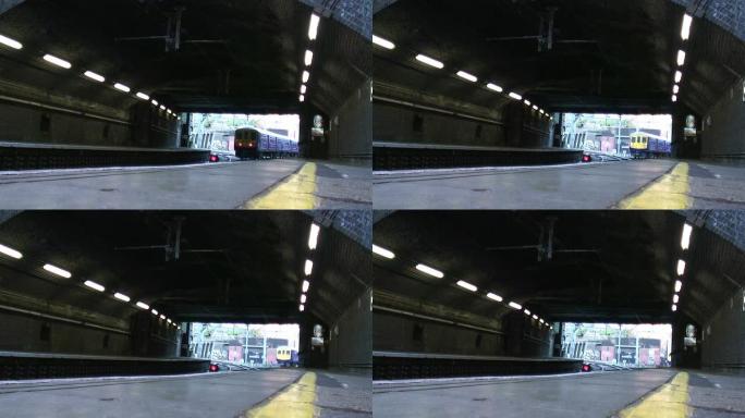 (HD1080i)再见:火车离开隧道消失